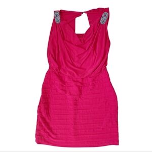 Scarlett Red Stretchy Beaded Embellished Dress